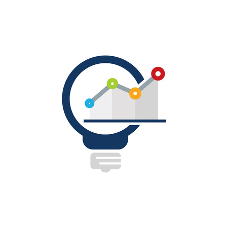 Stats Idea Logo Icon Designのイラスト素材