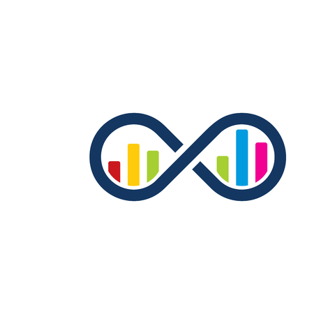 Graph Infinity Logo Icon Designのイラスト素材
