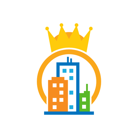 Town King Logo Icon Designのイラスト素材