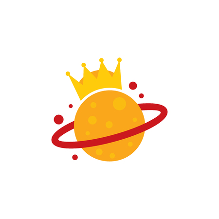 Planet King Logo Icon Designのイラスト素材