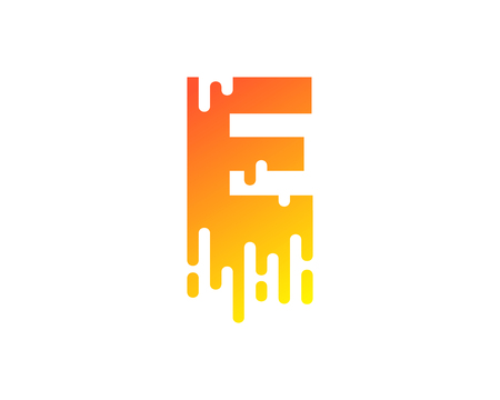 E Letter Paint Wet Logo Icon Designのイラスト素材
