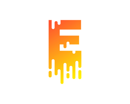 E Letter Paint Wet Logo Icon Design