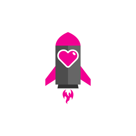 Launch Love Logo Icon Designのイラスト素材