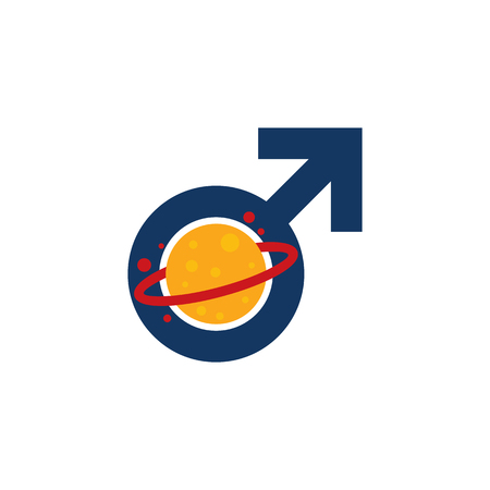 Planet Male Man Logo Icon Designのイラスト素材