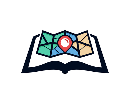 Page Map Logo Icon Designのイラスト素材