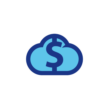 Cloud Money Logo Icon Designのイラスト素材