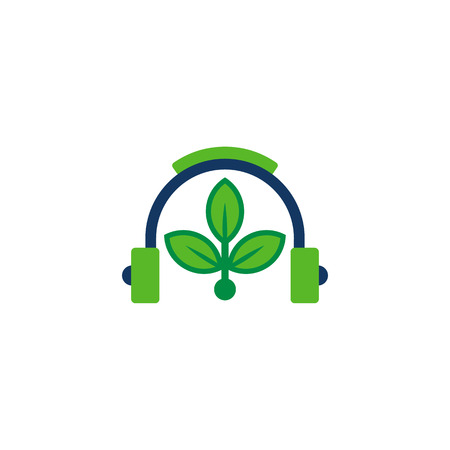 Eco Music Logo Icon Designのイラスト素材