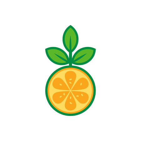 Juicy Nature Logo Icon Designのイラスト素材