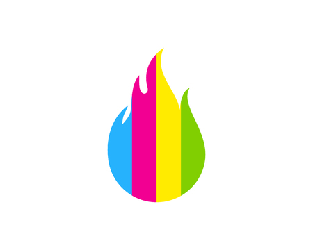 Fire Paint Logo Icon Designのイラスト素材