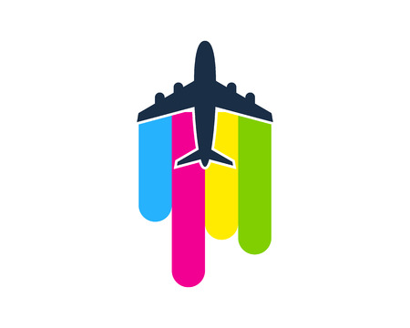 Travel Paint Logo Icon Designのイラスト素材
