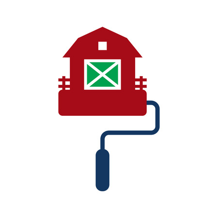 Barn Paint Logo Icon Designのイラスト素材
