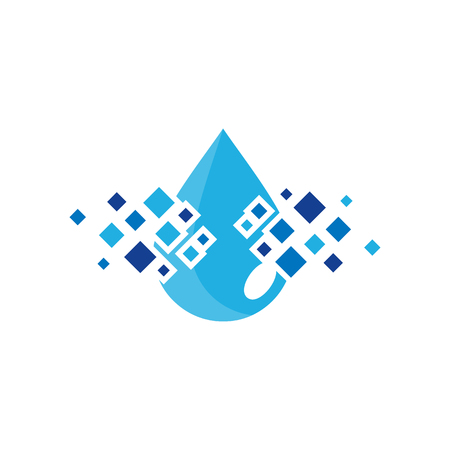 Liquid Pixel Logo Icon Designのイラスト素材