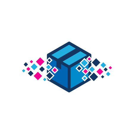 Box Pixel Logo Icon Designのイラスト素材