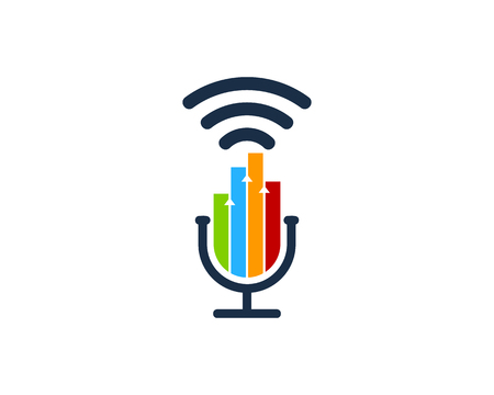 Graph Podcast Logo Icon Designのイラスト素材