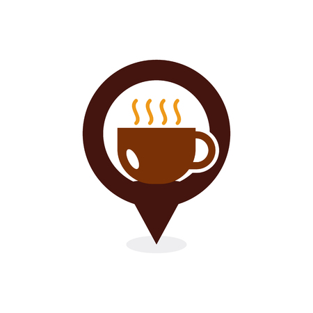 Coffee Point Logo Icon Designのイラスト素材