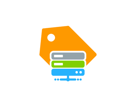 Tag Server Logo Icon Designのイラスト素材