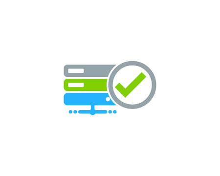 Check Server Logo Icon Designのイラスト素材