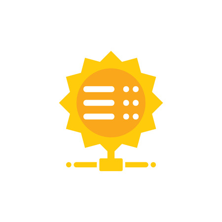 Sun Server Logo Icon Designのイラスト素材