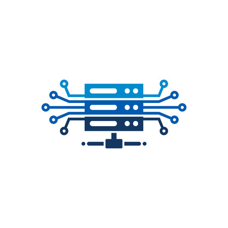 Digital Server Logo Icon Designのイラスト素材