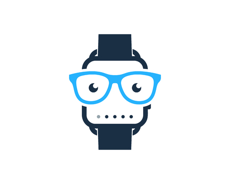 Geek Smart Watch Logo Icon Designのイラスト素材