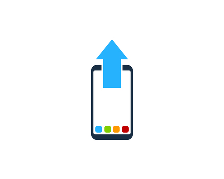 Upload Smartphone Logo Icon Designのイラスト素材
