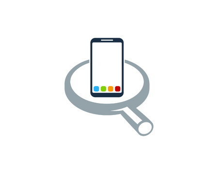 Search Smartphone Logo Icon Designのイラスト素材