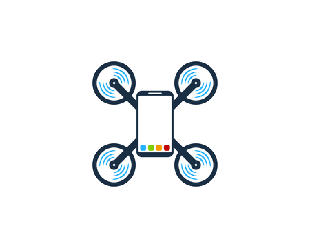Drone Smartphone Logo Icon Designのイラスト素材