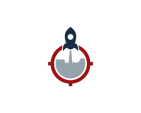 Rocket Target Logo Icon Designのイラスト素材
