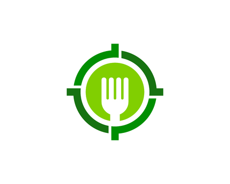 Restaurant Target Logo Icon Designのイラスト素材