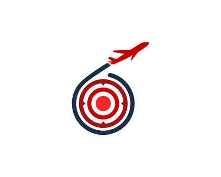 Travel Target Logo Icon Designのイラスト素材