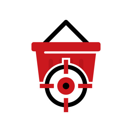 Shop Target Logo Icon Designのイラスト素材
