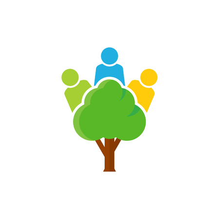 Team Tree Logo Icon Designのイラスト素材