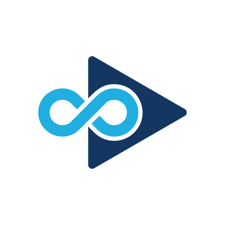 Infinity Video Logo Icon Designのイラスト素材