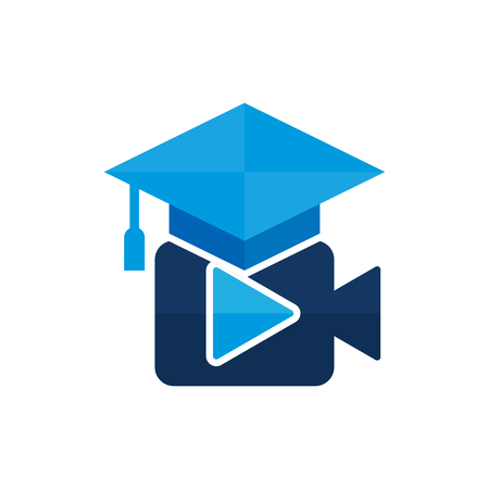 School Video Logo Icon Designのイラスト素材
