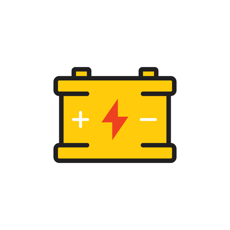 Accumulator Car Part Logo Icon Designのイラスト素材