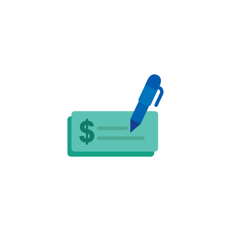 Write Cheque Logo Icon Designのイラスト素材