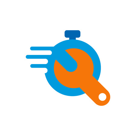 Repair Time Logo Icon Designのイラスト素材