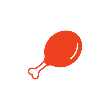 Chicken Thigh Food  Icon Designのイラスト素材