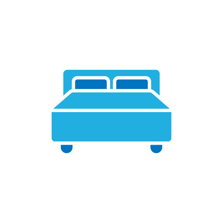 Bed Hotel Logo Icon Designのイラスト素材