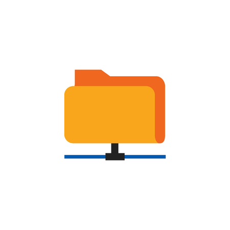 Folder Hosting Logo Icon Designのイラスト素材