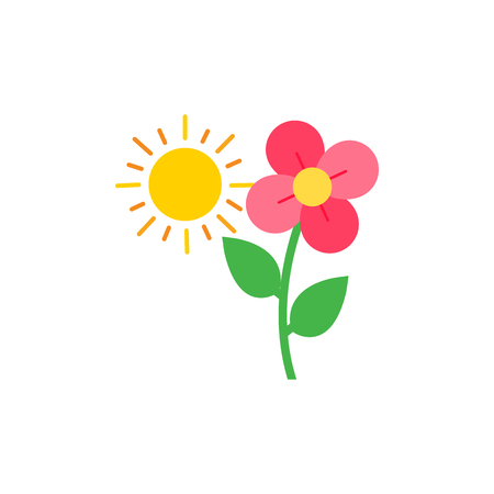 Sun Gardening Logo Icon Designのイラスト素材