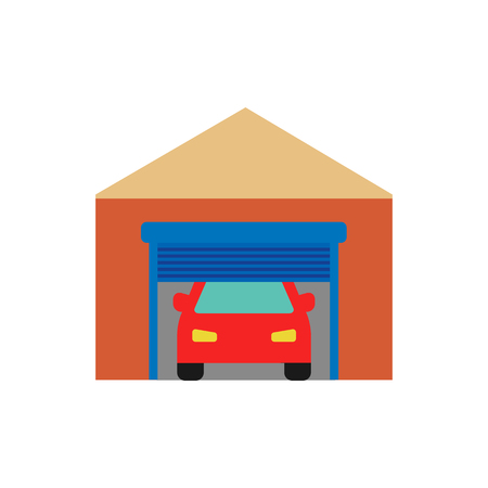 Warehouse Sparepart And Car Logo Icon Designのイラスト素材