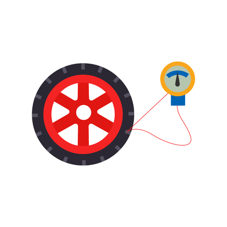 Tire Pressure Sparepart And Car Logo Icon Designのイラスト素材