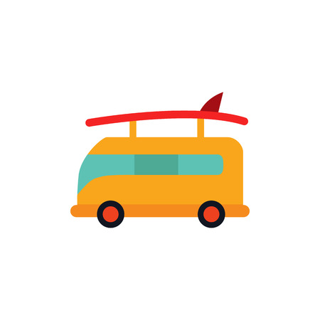Van Summer Holiday Logo Icon Designのイラスト素材