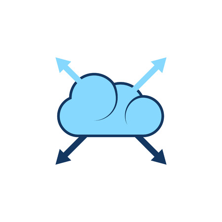 Arrow Cloud Computing Logo Icon Designのイラスト素材