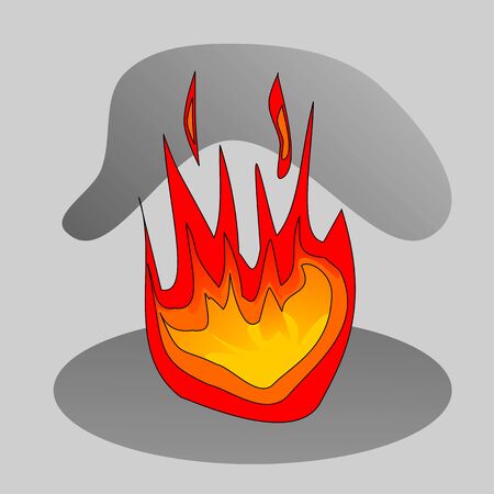 vector illustration of a burning fireのイラスト素材