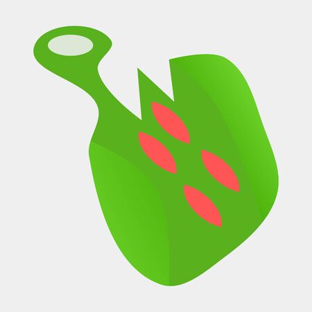 green leaf on white backgroundのイラスト素材