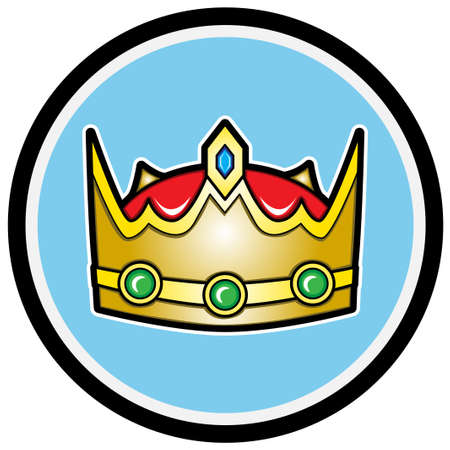 vector illustration of a crown with gemstonesのイラスト素材