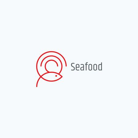 Fresh fish design vector templateのイラスト素材
