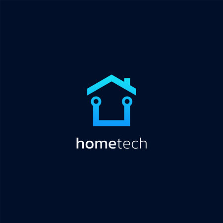 Home tech logo icon design vectorのイラスト素材